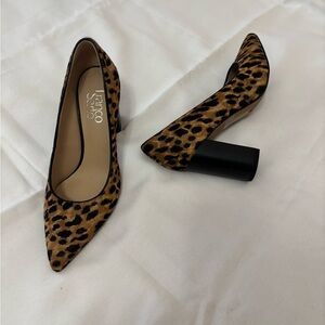 Franco Sarto Leopard  block heel Pumps